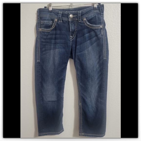 Silver Suki Surplus Capri jean shorts size 26 - Picture 1 of 13